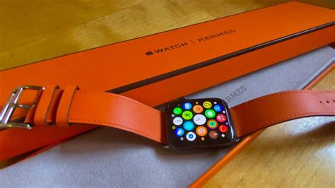 orange hermes apple watch band